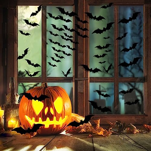  Halloween Party Supplies 3D Black Scary Bat Sticker 140PCS for Creepy Home & DIY Wall Decals
| Halloween Decor Bats Wal